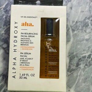 VIP SPA ESSENTIALS AHA. ALPHA HYDROXY PM RESURFACING FACIAL SERUM 1.69 OZ/50 ML